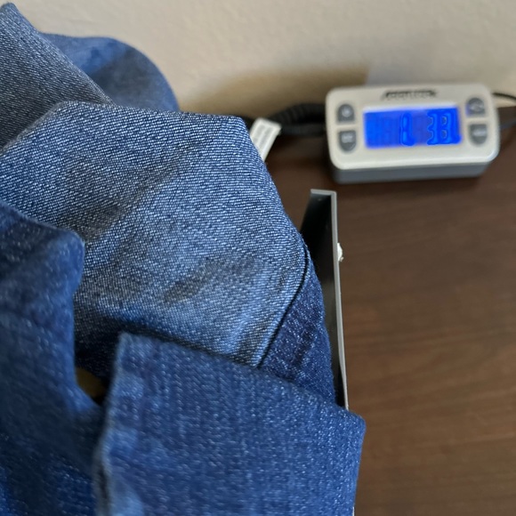 Blair Embroidered Denim Jacket Button Up Blue Weekend Retro Large - Picture 12 of 12